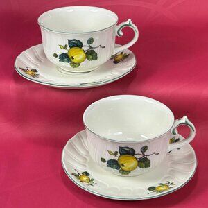 2 sets of  Villeroy & Boch Jamaica tea cup & saucer